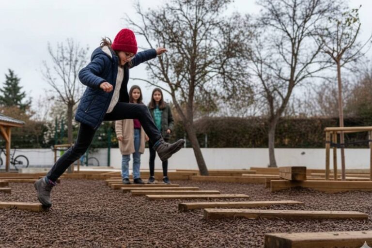 Parques infantiles en invierno